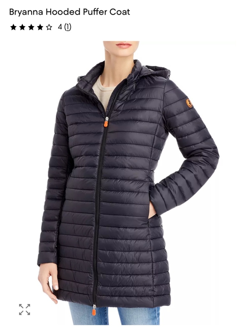 SAVE THE DUCK Bryanna Hooded Puffer jacket  - Black